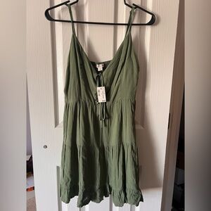 Aéropostale Mini Dress - Olive Green - Medium